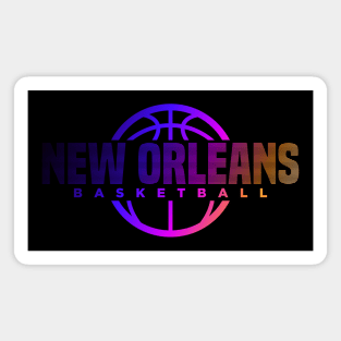 New Orleans Basketball Magnet